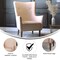 Flash Furniture Light Brown Faux Leather Wingback Accent Chair QY-B235-LTBR-GG - alternate 6